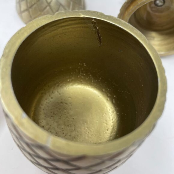 Jodhpuri MINI GOLD PINEAPPLE SHOT CUPS MUGS - SET OF 2 - Picture 6 of 8